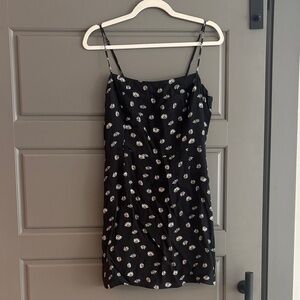 Wilfred Black and White Floral Mini Dress